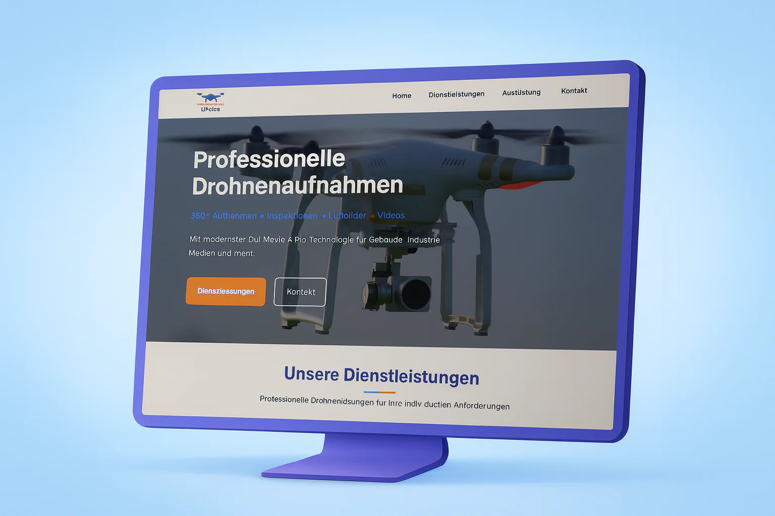 Drohnenunger Website Screenshot