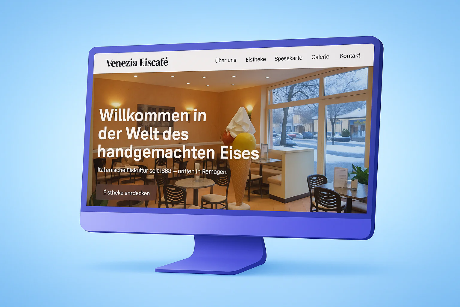 Venezia Eiscafé Website Screenshot